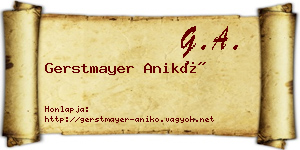 Gerstmayer Anikó névjegykártya